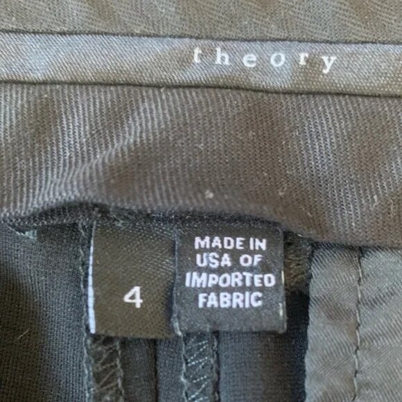 Theory Black Tuxedo Pants Size 4 - Picture 3 of 9